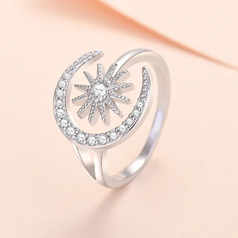 Wholesale Sun Moon Rings Women Fashion