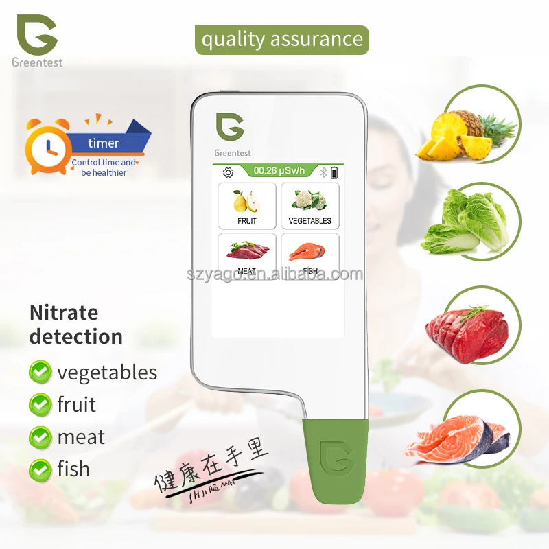 Greentest 2FT Vegetable Fruit Meat Fish Timer Nitrate Residue Food Environmental Safety Tester