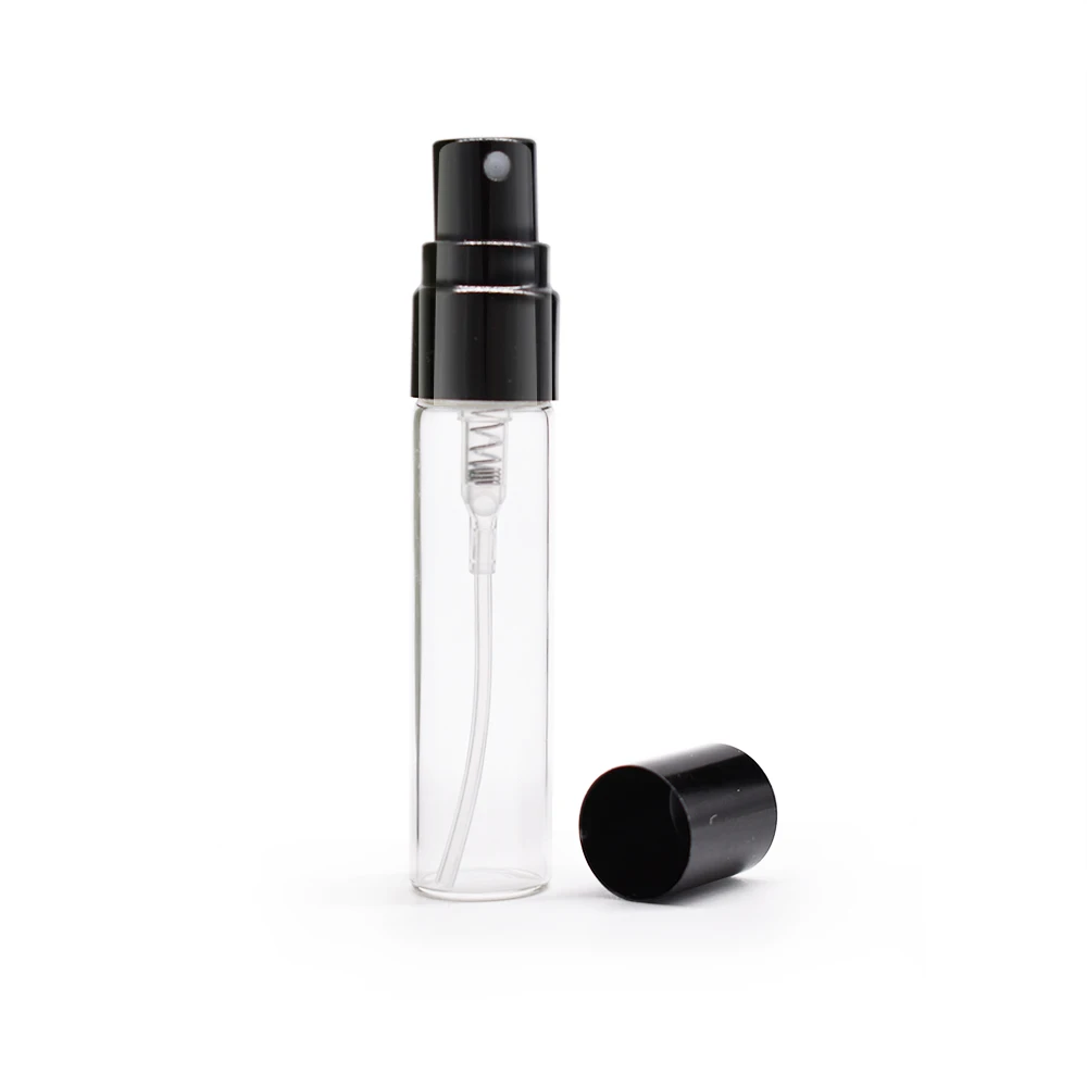 Fancy designed and unique 10ml 15ml 20ml cosmetic clear amber glass perfume spray bottle