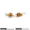 Conector de doble orificio dorado-6 mm