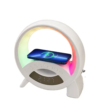 Q18 15W Wireless for Bluetooth Speaker RGB Night Sound Effects Large Display Clock Alarm Battery Powered Home Theatre Noise