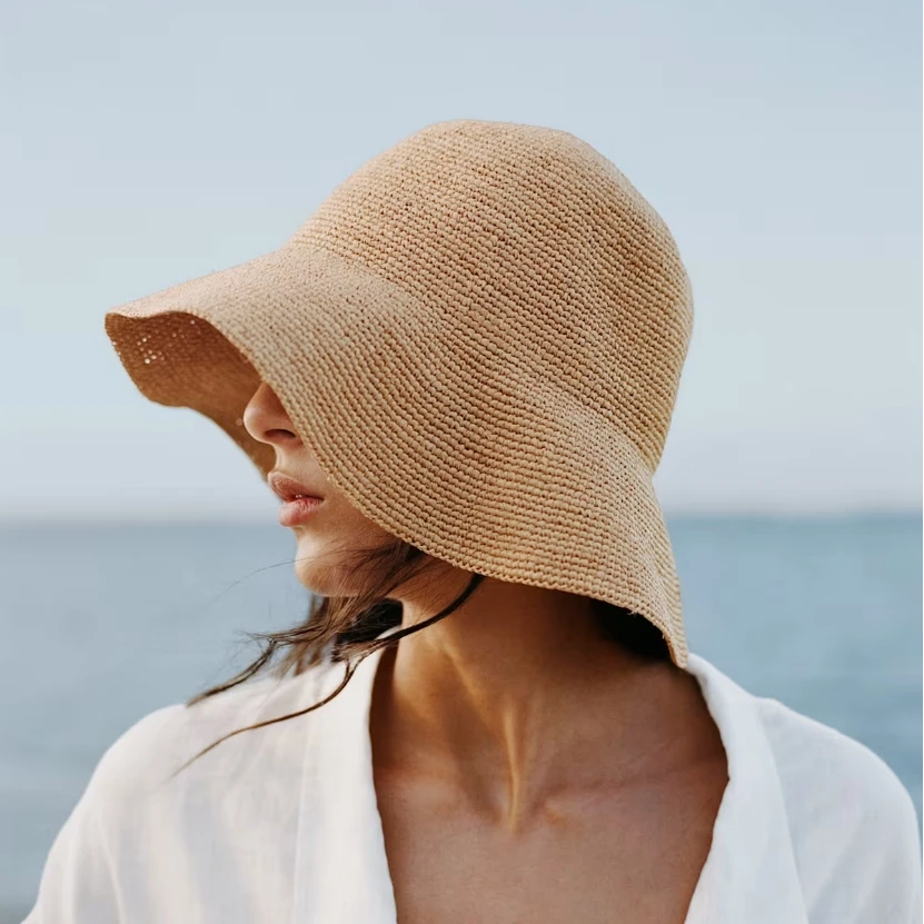 Huayihats 2023 High Quality Luxury Women Sun Beach Chapeau