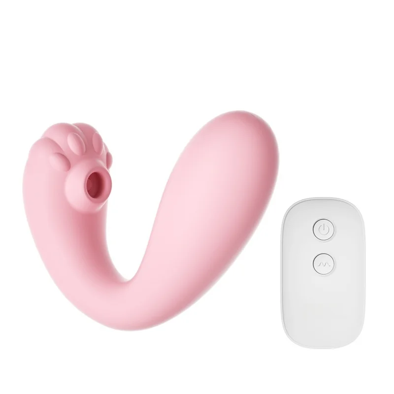 Close-up view of cat vibrator nozzle and silicone body