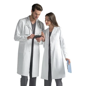 Medical White Lab Coat Unisex Nurse Doctor's Overall Long Sleeve Hospital Dental Working Coat Custom Lab Coats
