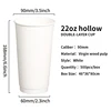 Vaso de papel de doble capa de 22 oz