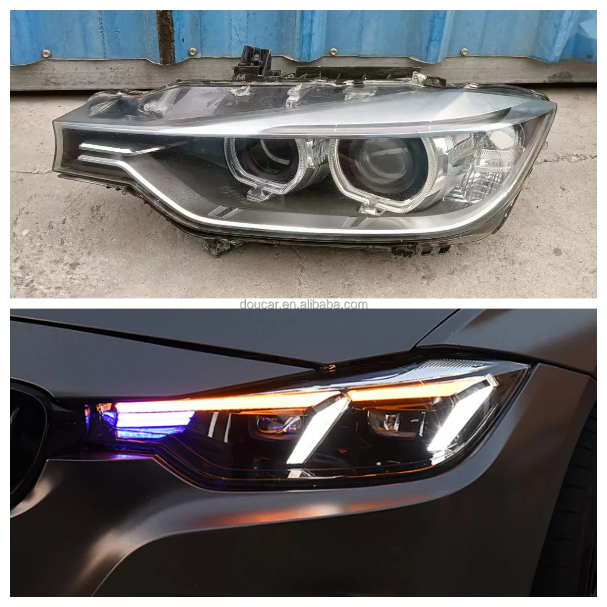 Doucar Bmw Headlights For Bmw 2012 2018 F30 F31 F35 3 Series For 320i 325i M3 Led Drl Head Lamps