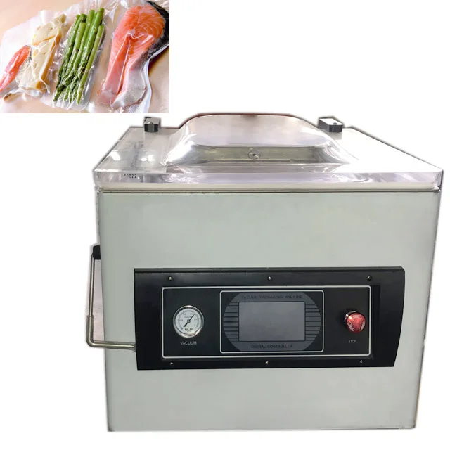 DZ Type Chamber Sealer Machine Auto Table Vacuum Sealer Packer Machine Fruit Meat Soup Food Vegetable Vaccum Machine Vacuum Pack