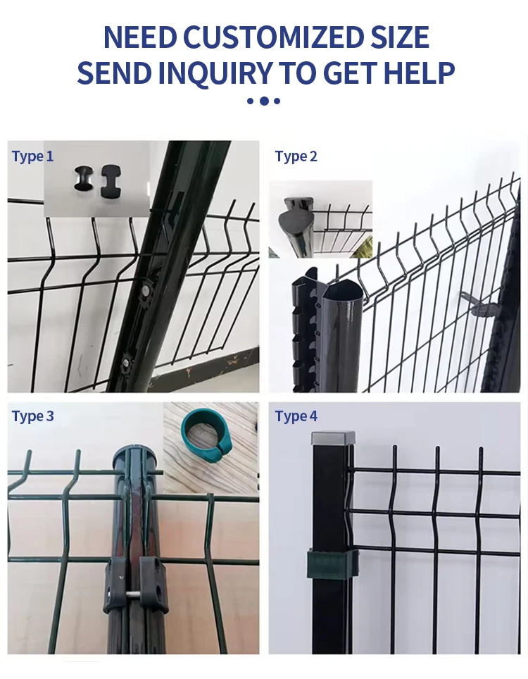 superior customized peach post fence 3d curved v bending welded wire mesh outdoor garden fence power station fence with peach post-3