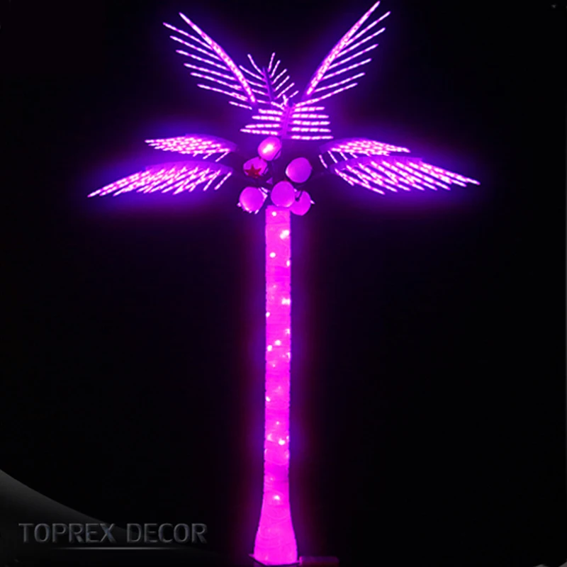 Coconut Palm Tree Fairy Garden LED Lights Artificial Outdoor Christmas Decoration with IP65 & IP44 Ratings