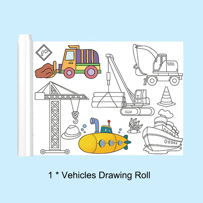 Children's Drawing Roll, Coloring Paper Roll For Kids, Sticky