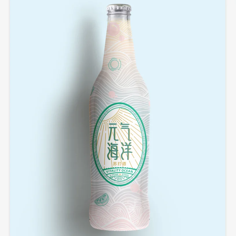 ViTALITY OCEAN, персонализированная этикетка на заказ, ликерная сода, питьевая 275 мл, 3.5% Том, экспортер ликера
