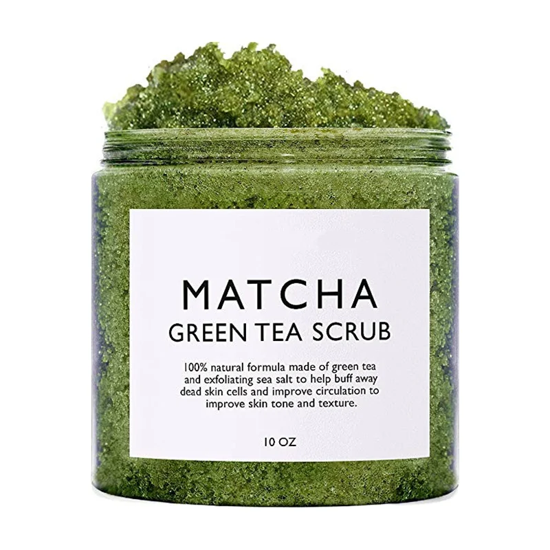 Натуральный Матовый скраб для лица с зеленым чаем маття от частного бренда