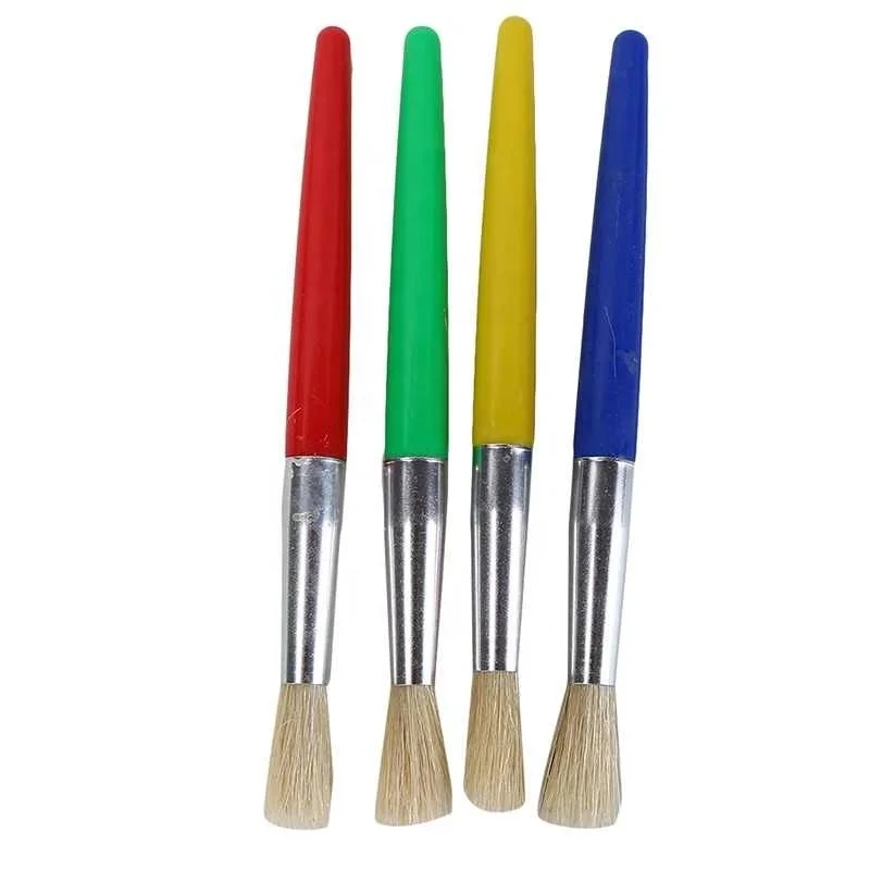 4pcs/set High Quality Candy Brushes New Paint Brush Oil Watercolor Painting for Children Gouache Drawing Art Supplies