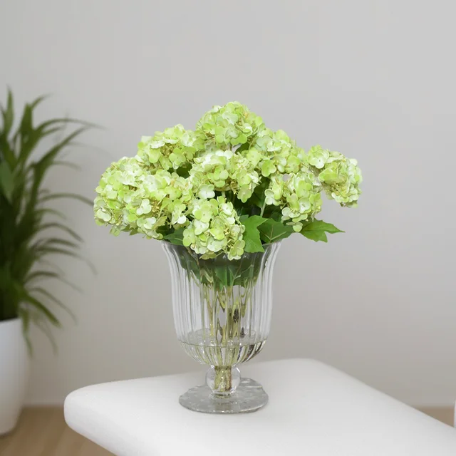 High End Artificial Real Touch Green Orchid Flower Plant With Vase For Home Hotel Garden Showroom Shop Decoration