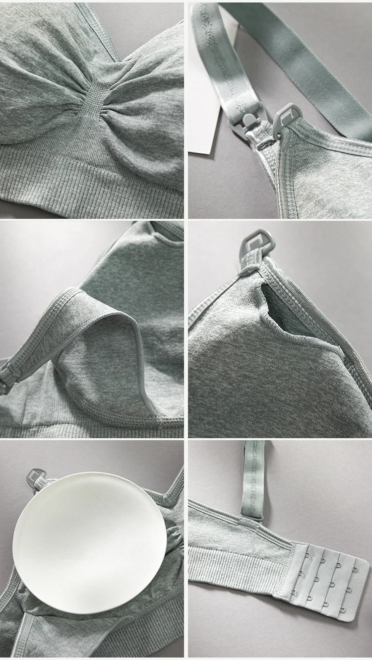 2022 Seamless Wireless Pregnancy Breastfeeding Bra Front Open