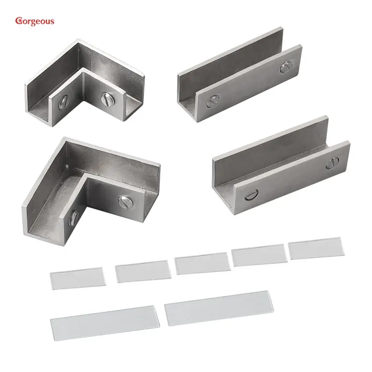 Gorgeous Stainless steel Shower Door Fixed Clip Glass Connector Bathroom Glass Clamp