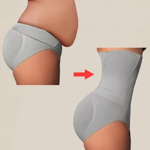 Women's High Waist Seamless Abdominal Pants Postpartum Body Shaping Shorts Firm Control XS Size Thin Thickness Knitted Butt
