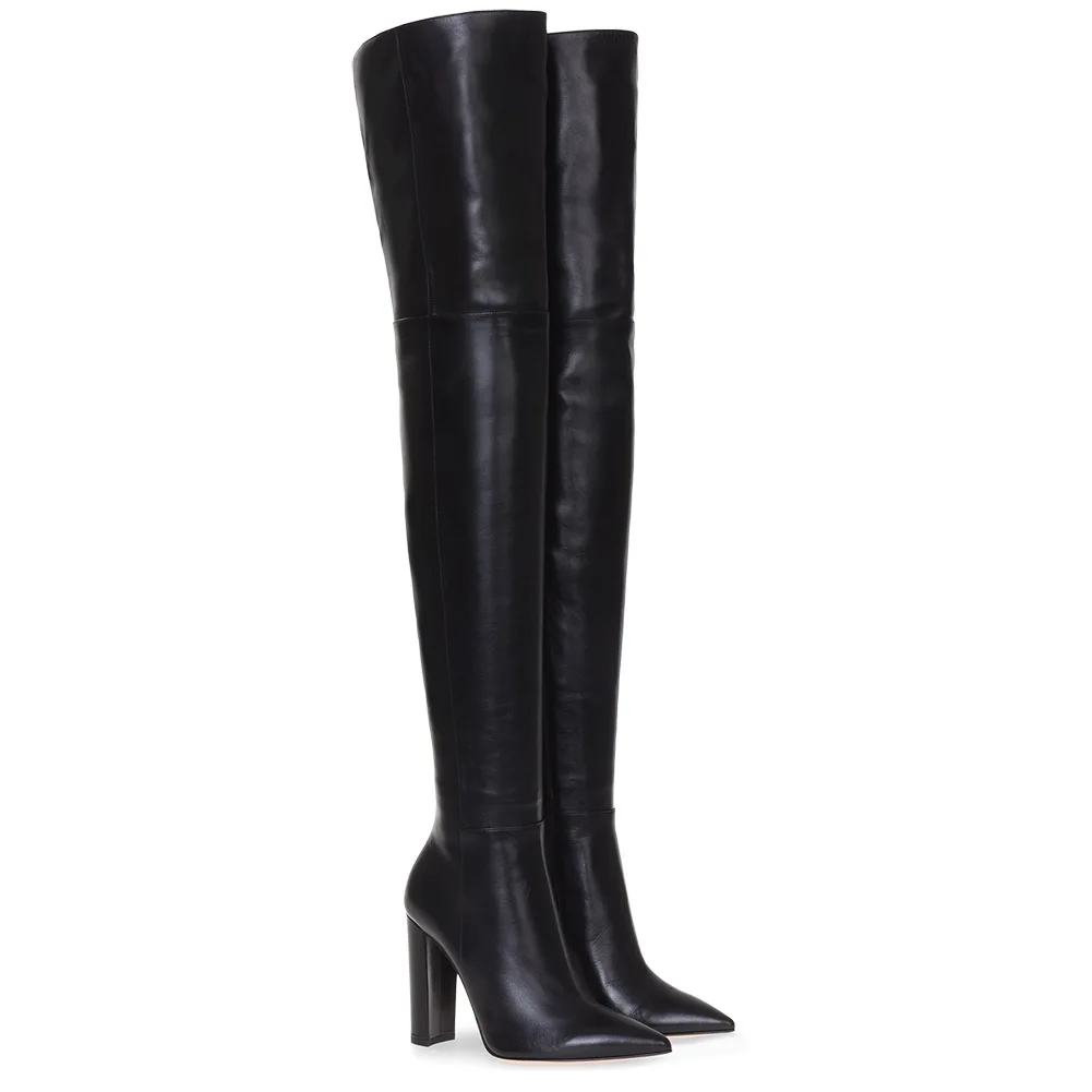 Wholesale Women High Hills Black Pu Long Boots Ladies Winter Block Heels  Thigh High Boots - Buy Botas Mujer,Thigh High Boots Women,Heel Boots For  Ladies Product on Alibaba.com