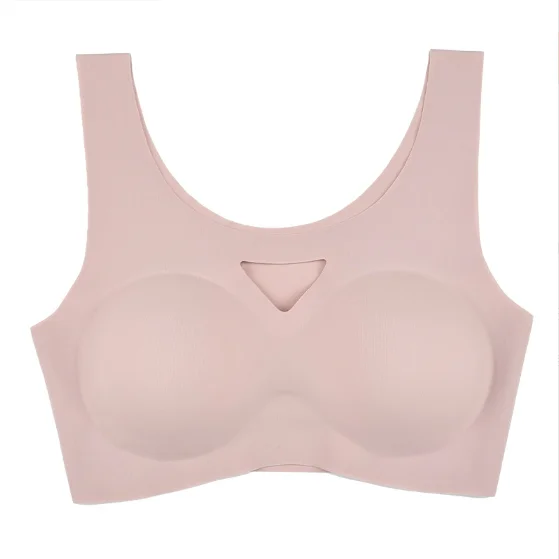 HYS23 skin-tone yoga bra side view