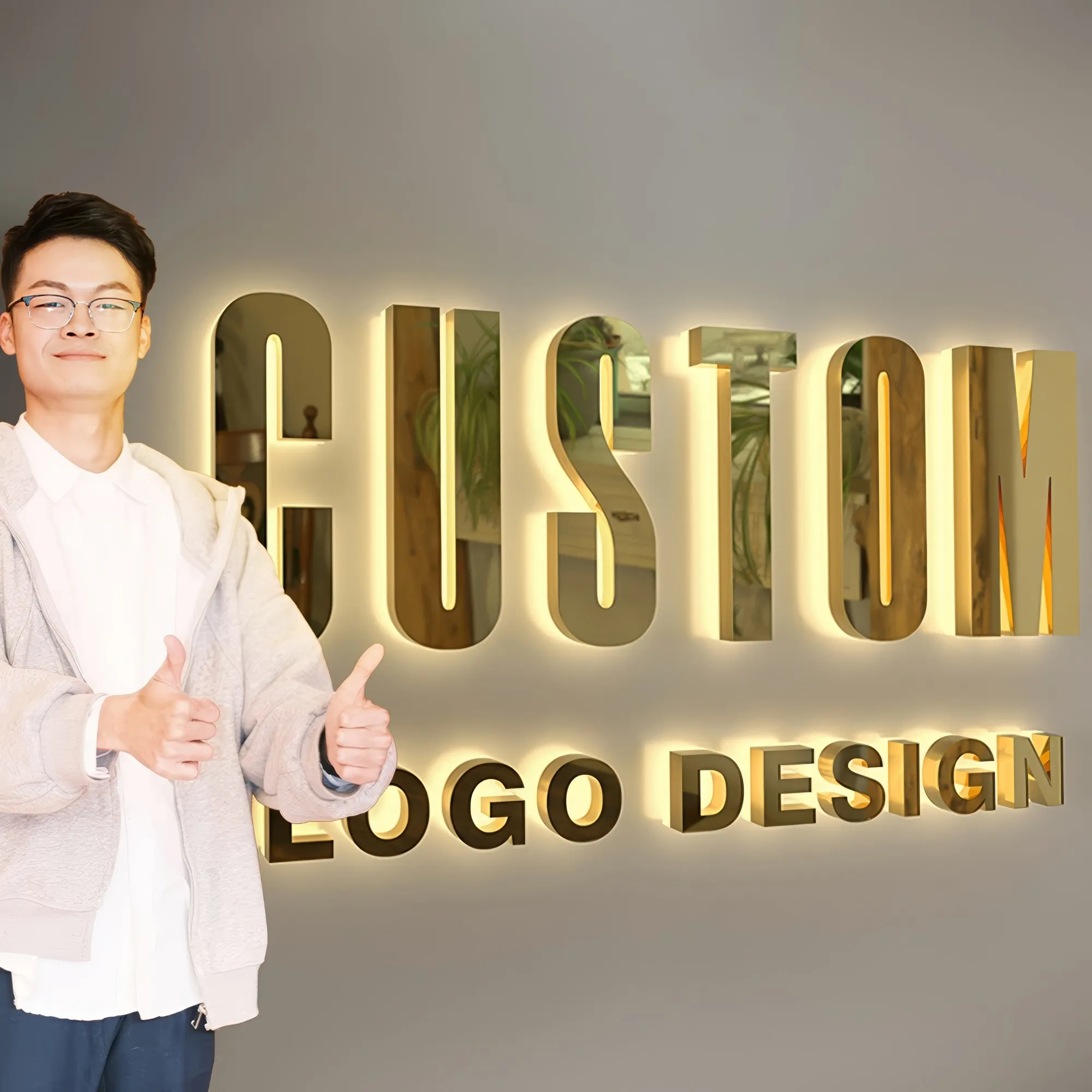 New Arrival Custom Led Backlit Sign 3d Led Sign Aluminum Sign for Shop Business Signage