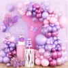 Kit ghirlanda palloncino rosa e viola 6