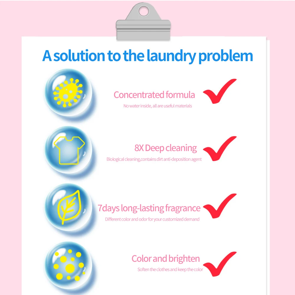 Colorful Laundry Ball Beads Capsule Dissolve Cleaner Stains Concentrate Washer Detergent Buy