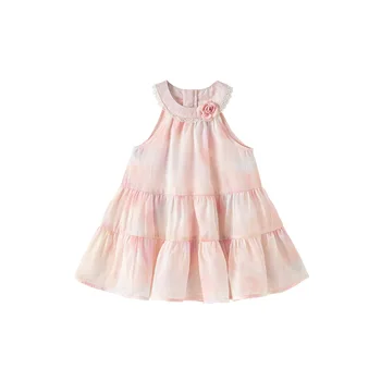 2025 Girls Baby Dresses Summer Fairy Skirt with Halterneck Kids Clothing for Children Princess Skirts