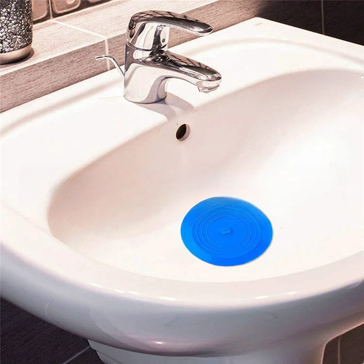 NITAIUN 5 Pezzi Tappo di Scarico Set Lavandino Bagno Tappo in Gomma con anello 5 Taglie Cucina Bagno Tappo Lavello Bianco Anello Appeso per Vasca da