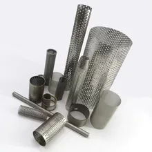 Stainless steel perforated cylinder/perforated metal mesh tube pipe tube/perforated stainless steel filter