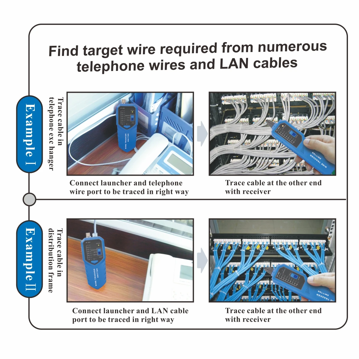 Network Cable Tester Rj45 Telephone Line Video Cable Network Cable