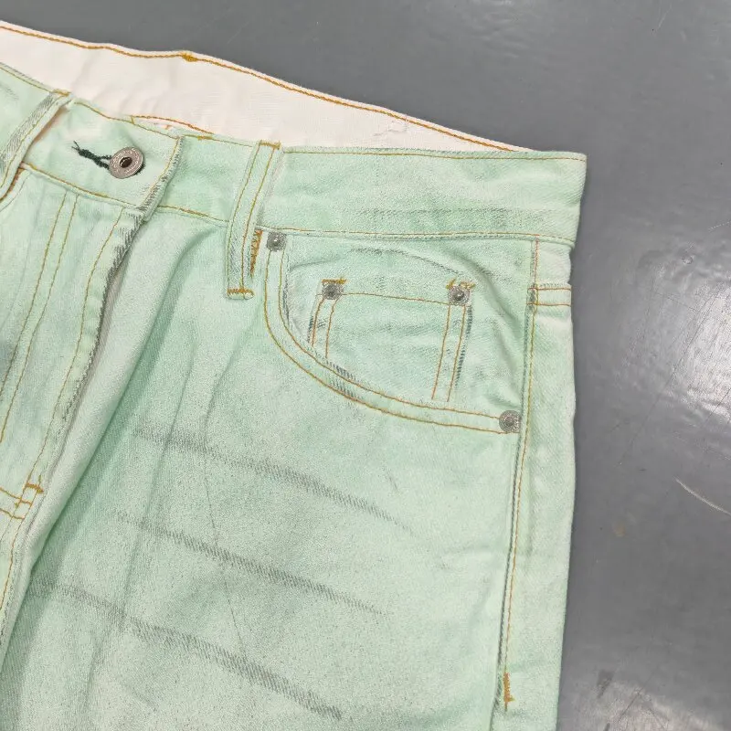 Salati Denim Manufacturer Custom Oversize Vintage Wash Double Layer Knees Cargo Wide Leg Jeans gallery 5