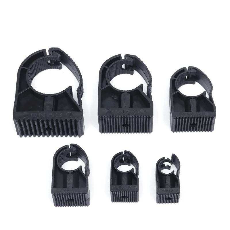 DN20-DN100 Factory Clamp Mounting Bracket Plastic Pipe Clip Pipe Holder Clamp for Pipe Fittings Plumbing System
