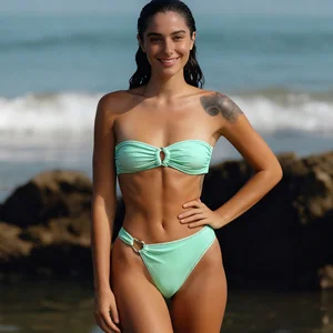 Custom Ladies Bathing  Suits Fashion  High Quality Swim Suit Manufacturers Eco Friendly Summer Bikini Set for Beach