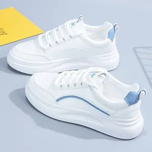 Women's Shoes Spring Summer New Korean Version Simple Lace-Up Casual Breathable Mesh Upper White Ins Harajuku Style Student