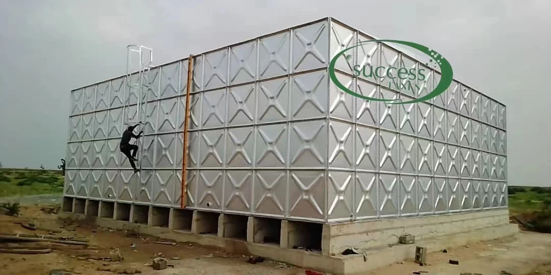 Uganda Widely Use Elevated 300M3 HDG Steel Water Tank