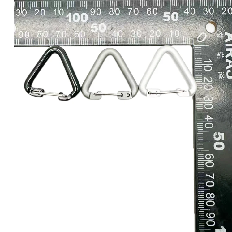 30MM Triangle Carabiner Mini Clip Custom Carabiners Aluminum Carabiner Clip Hook