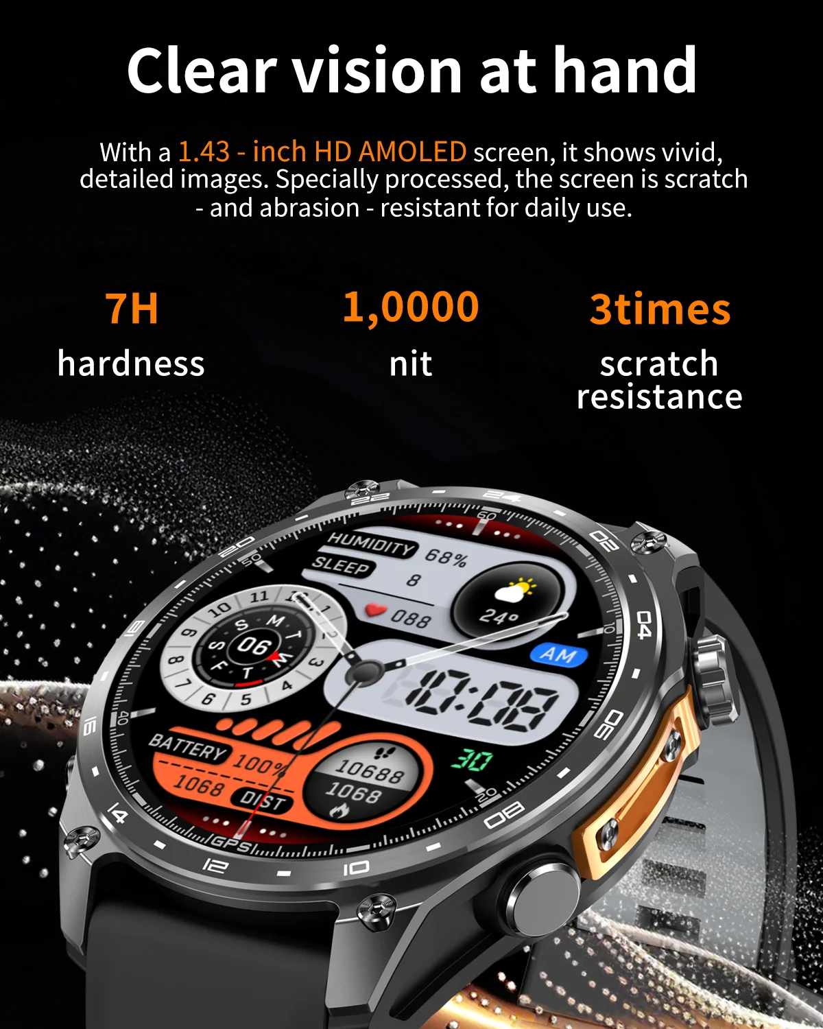 If you are searching for a supplier of a product with perfect quality control and highly competitive prices, which gives you an advantage in expanding your local market, then contact us now!  Competitive suppliers of  HD300 PRO GPS Smart Watch 1.43'' Amoled Heart Rate Monitor Offline Map 30M Waterproof LED Lighting Local Music Relojes Watch