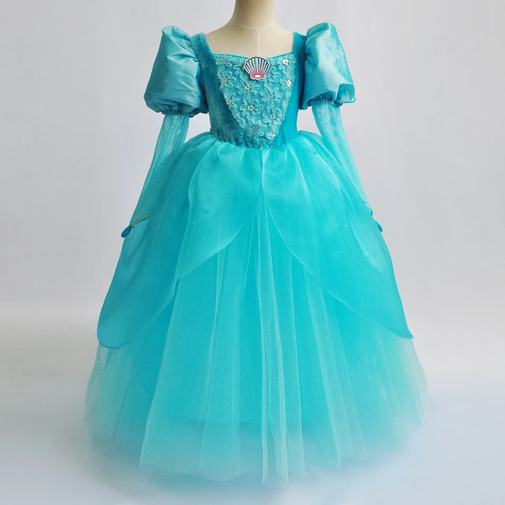 Estate Principessa Sirenetta Ariel Dress Bambini Halloween Fancy