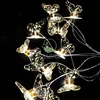 C 10-head acrylic gold foil butterfly golden warm light