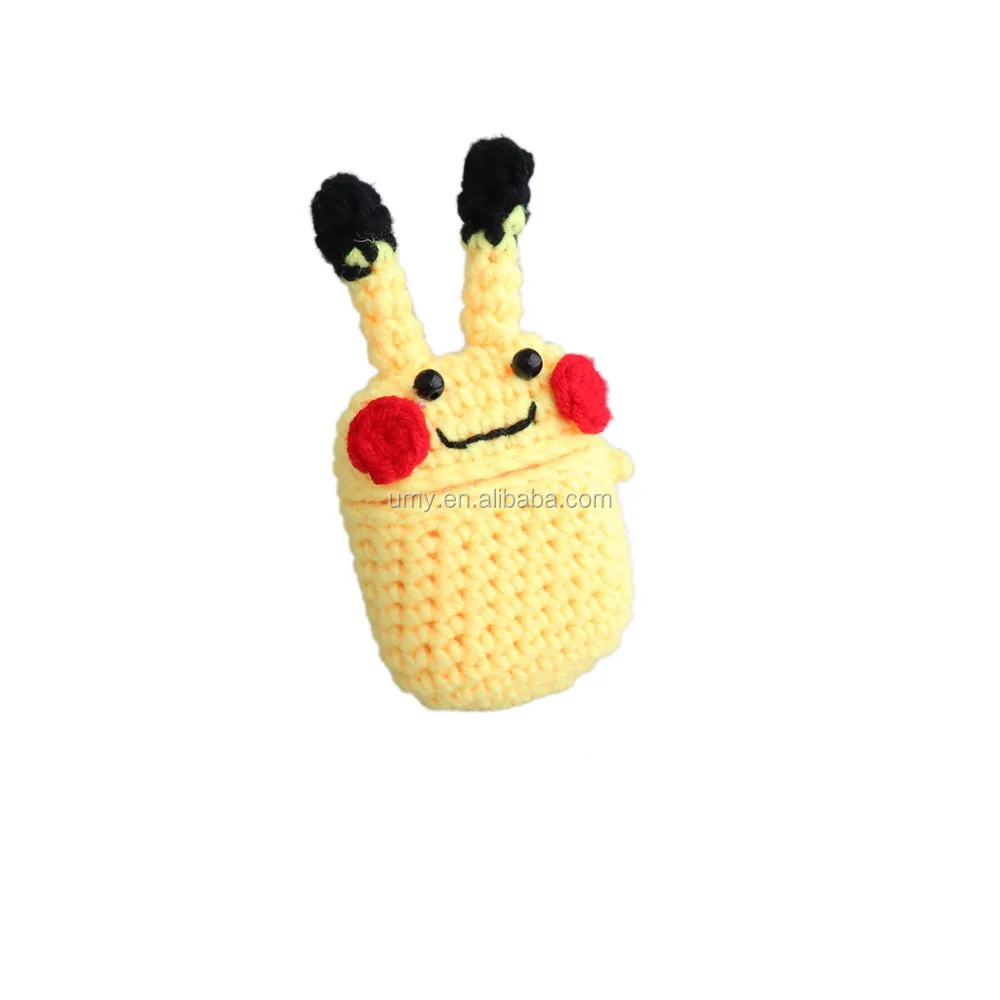 Милые вязаные Защитные чехлы для наушников