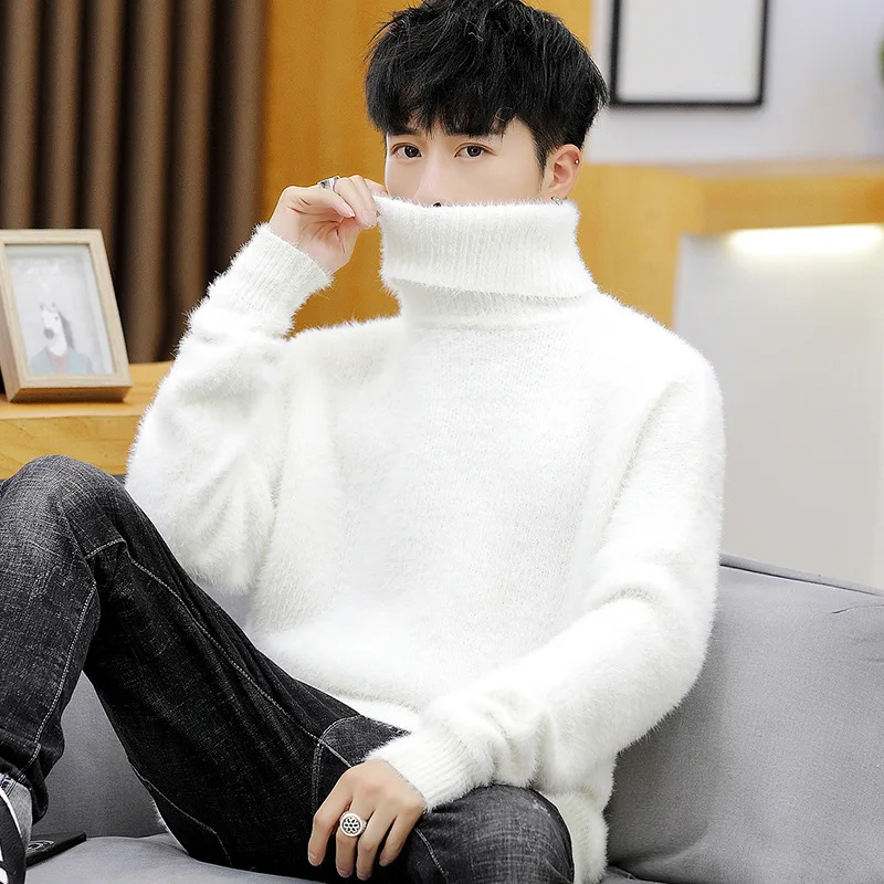 Maglioni Maglione Bianco Bianco Maglioni Maschili Maglioni Collo