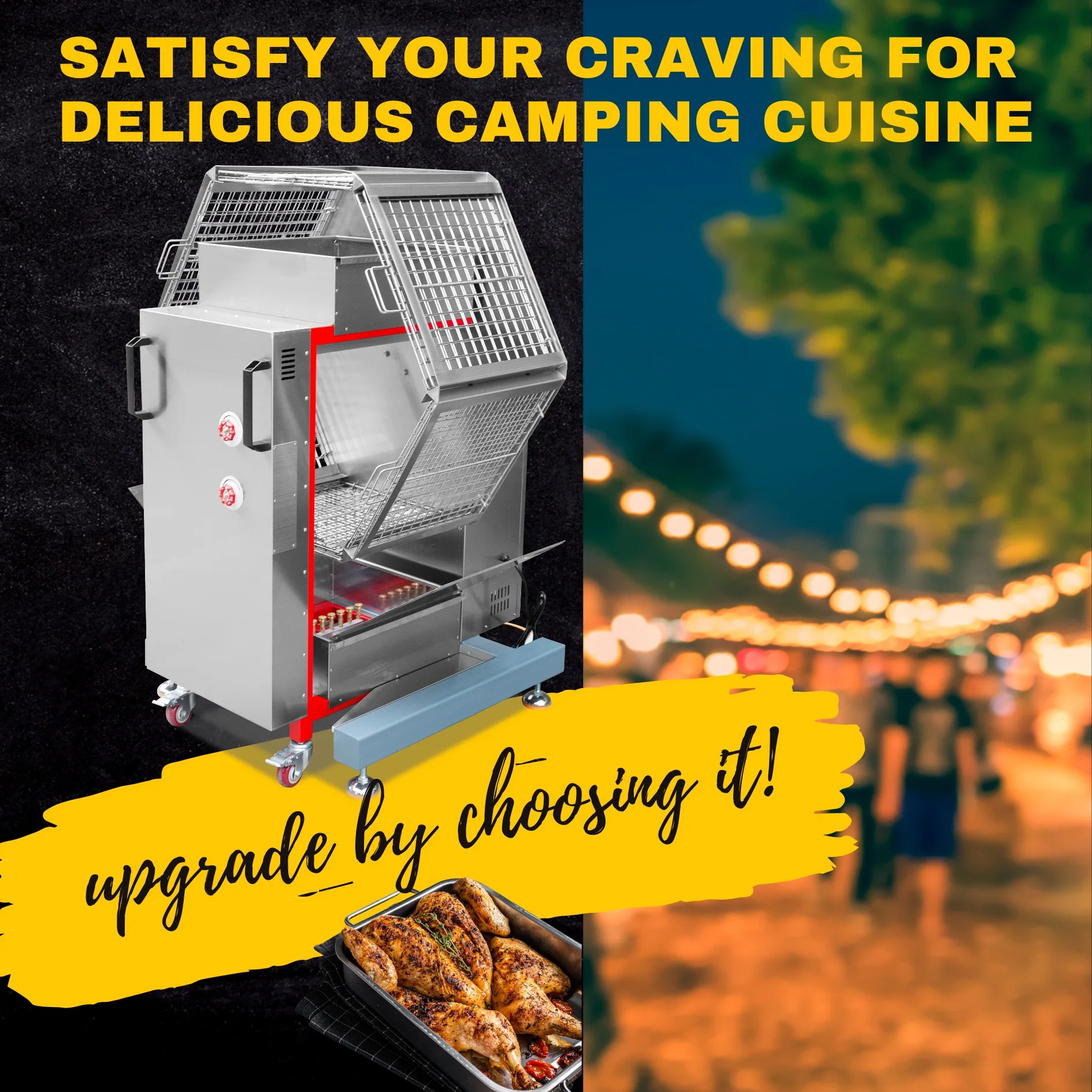 Exclusive Rotating Machine a Paratha Lacha 220V Rottiserie Grill Charcoal Poulet With Great Price