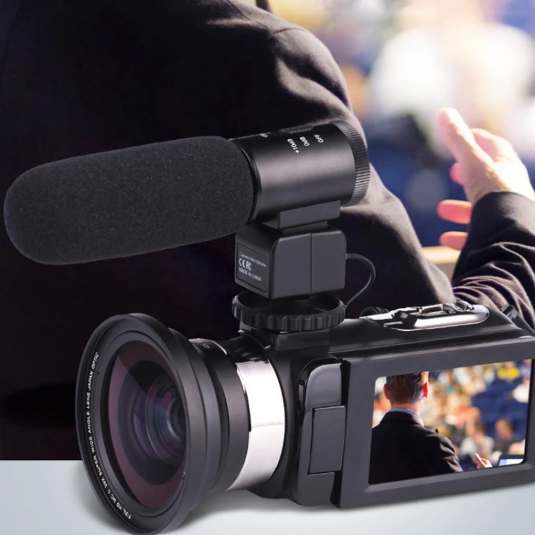 Цифровая камера 4k, видеокамера Vlog с широкоугольным объективом для Youtube, цифровой видеорегистратор 48mp с Wi-Fi