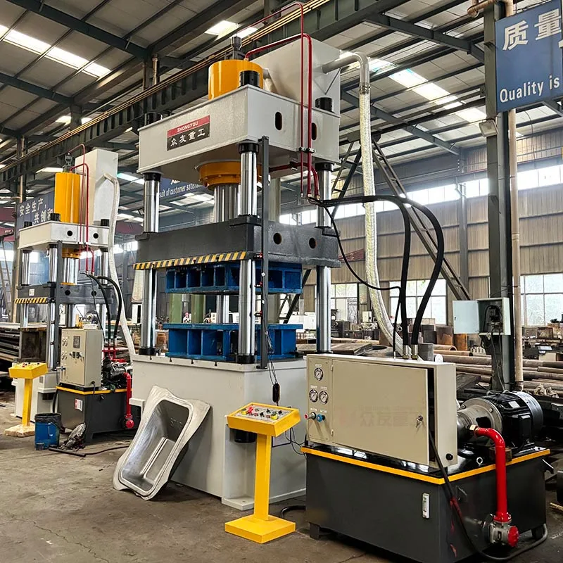 Four Column 400 Tonne Sheet Metal Deep Drawing Presses Trolley Wheelbarrow Making Hydraulic Press Cold Machine