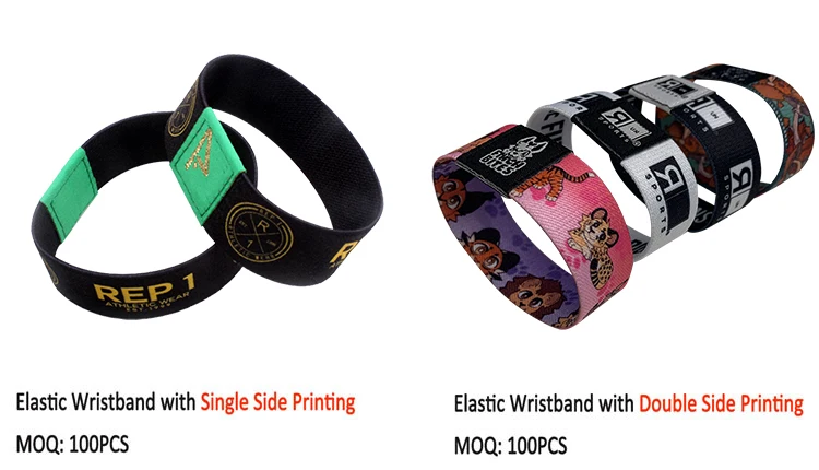 Buy Wholesale China Elastic Wristband Custom Gym Festival Sublimation  Printed Elastic Cloth Band & Elastic Wristband at USD 0.178