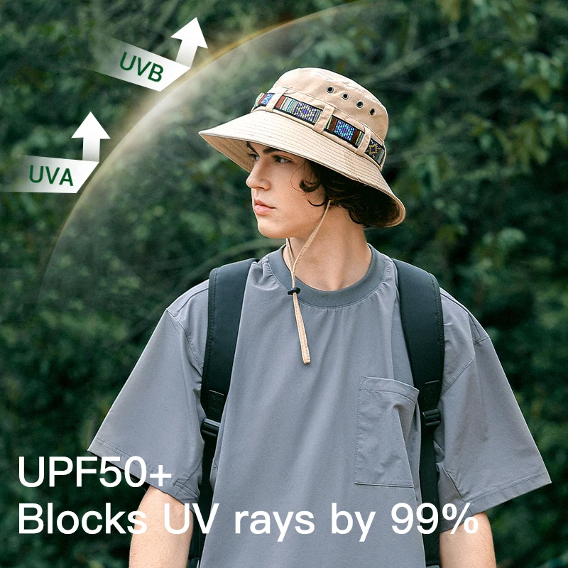 Custom Waterproof Fishing Bucket Hat Uv Wide Brim Sun the Fisherman Hat With Strings Sun Hats for Men Protection Bulk