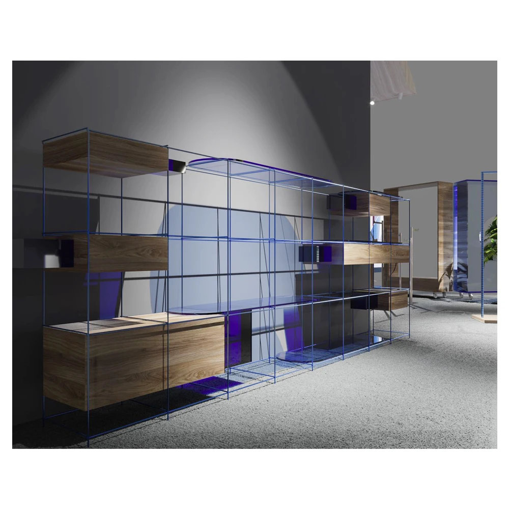 Custom Whole Shop Display Fixture Layout Design Wood Retail Clothing Store Fixtures and Equipment