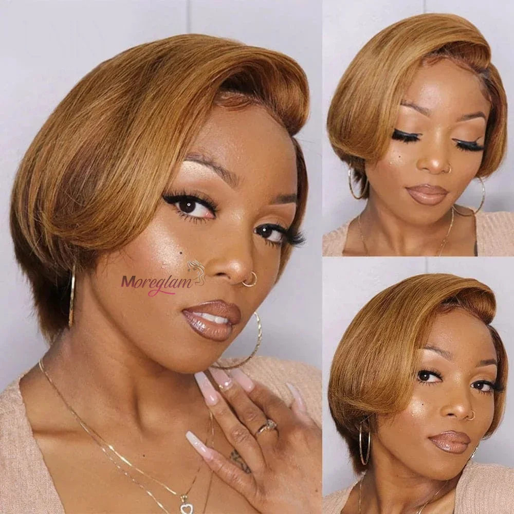 Ombre Inimese Juuksed Pixie Lõigatud Parukas Bob Perruque Cheveux Humain Brasiilia neitsi parukad_voghion.com