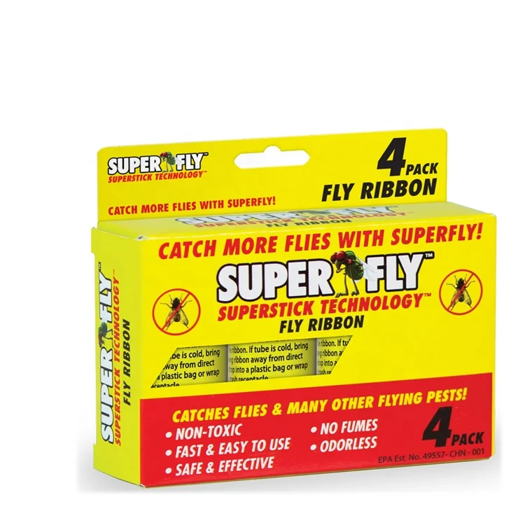 BSTW Cheaper Sticky Fly Catcher Yellow Blue Glue Roll Trap Paper Glue Ribbon