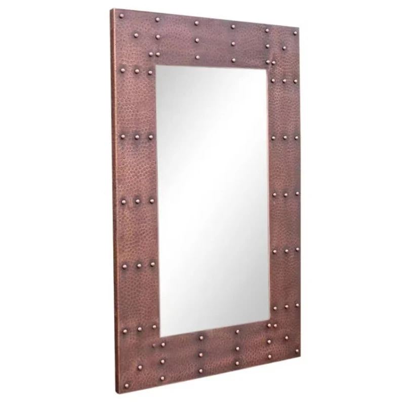 Copper Mirror Frame Hand Hammered Copper Frame With Rectangle Or